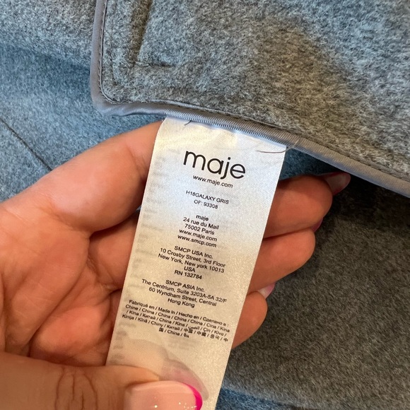 Maje Grey wool coat size 40 - Picture 8 of 9